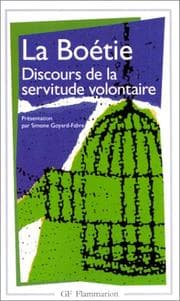 Tapa de La Boetie Discours De La Servitude Voluntaire