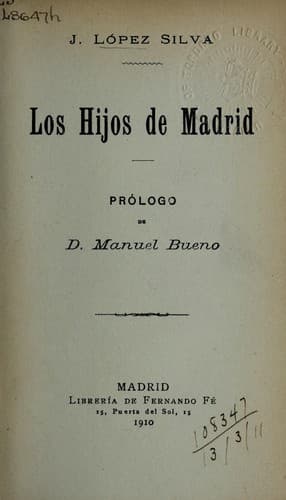 Tapa de Los hijos de Madrid