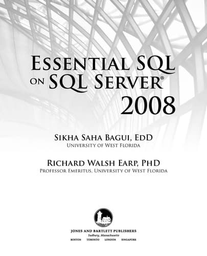 Tapa de Essential SQL on SQL server 2008