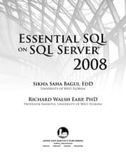 Tapa de Essential SQL on SQL server 2008