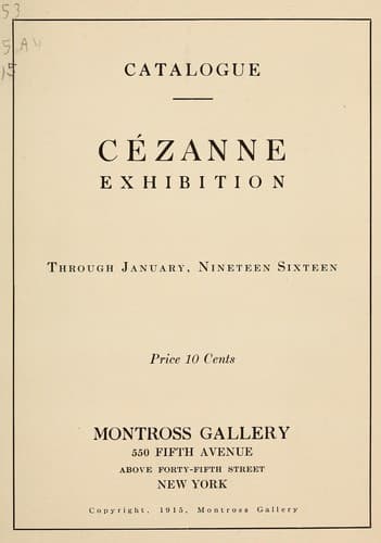 Tapa de Cézanne exhibition