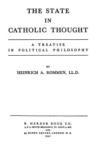Tapa de The State in Catholic Thought