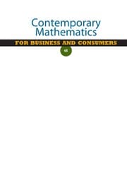 Tapa de Contemporary mathematics for business and consumers