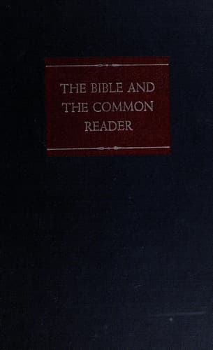 Tapa de The Bible and the common reader.