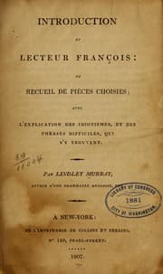 Tapa de Introduction au Lecteur françois
