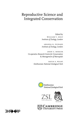 Tapa de Reproductive science and integrated conservation
