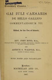 Tapa de De bello Gallico, commentariorum 7