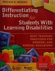 Tapa de Differentiating instruction for students with learning disabilities