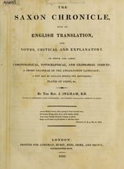 Tapa de The Saxon chronicle, with an English translation and notes, critical and explanatory