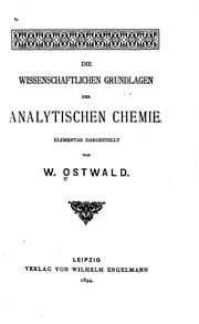 Tapa de Die wissenschaftlichen grundlagen der analytischen chemie
