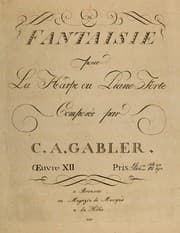 Tapa de Fantaisie pour la harpe ou piano forte