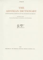 Tapa de Assyrian Dictionary (Assyrian Dictionary of the Oriental Institute of the Univers) (Assyrian Dictionary of the Oriental Institute of the Univers)