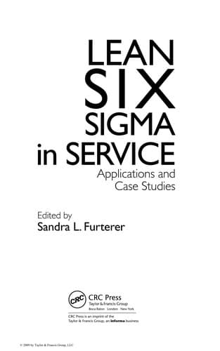 Tapa de Lean Six Sigma in Service