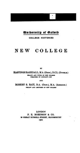 Tapa de New college