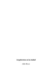 Tapa de La Arquitectura de La Ciudad