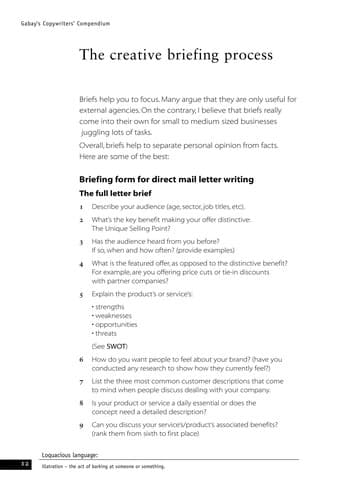 Tapa de Gabay's copywriters' compendium