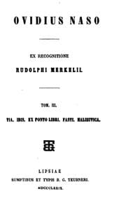 Tapa de P. Ovidius Naso ex recognitione Rudolphi Merkelii ..