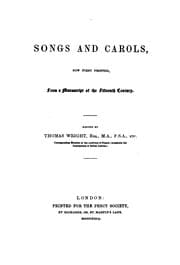 Tapa de Songs and Carols: Now First Printed, from a Manuscript of the Fifteenth Century