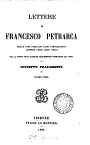 Tapa de Lettere ... delle cose familiari libri ventiquattro, lettere varie libro unico, raccolte ..
