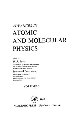 Tapa de Advances in atomic and molecular physics