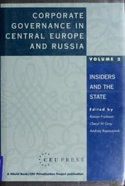 Tapa de Corporate governance in Central Europe and Russia