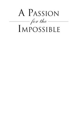 Tapa de A passion for the impossible
