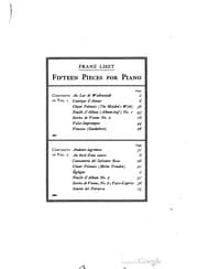 Tapa de Fifteen Pieces For Pianoforte