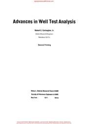 Tapa de Advances in well test analysis