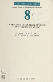 Tapa de When does deterrence succeed and how do we know?
