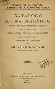 Tapa de Catalogo de obras dramáticas impresas pero no conocidas hasta el presente