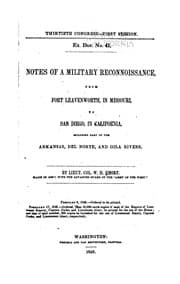 Tapa de Notes of a Military Reconnoissance, from Fort Leavenworth, in Missouri, to ..