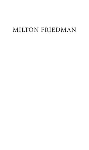 Tapa de Milton Friedman
