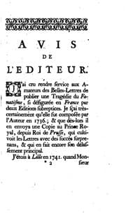 Tapa de Le fanatisme, ou Mahomet le prophete,: tragédie
