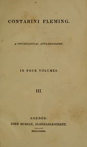 Tapa de Contarini Fleming: a psychological auto-biography. In four volumes [in 2]