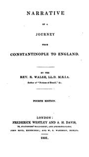 Tapa de Narrative of a Journey from Constantinople to England