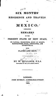 Tapa de Six months' residence and travels in Mexico