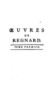 Tapa de Œuvres de Regnard