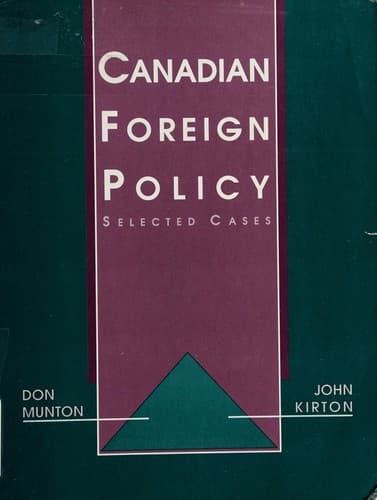 Tapa de Canadian foreign policy