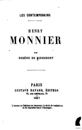 Tapa de Henry Monnier