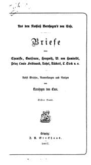 Tapa de Aus dem Nachlass Varnhagen's von Ense: Briefe von Chamisso, Gneisenau, Haugwitz, W. Von Humboldt ..