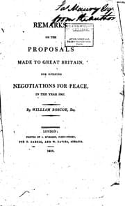 Tapa de Remarks on the proposals made to Great Britain for opening negotiations for peace in the year 1807