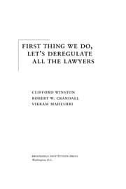Tapa de The first thing we do, let's deregulate all the lawyers
