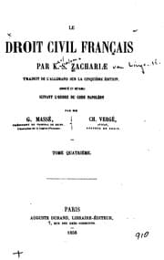 Tapa de Le droit civil français par K.-S. Zachariæ
