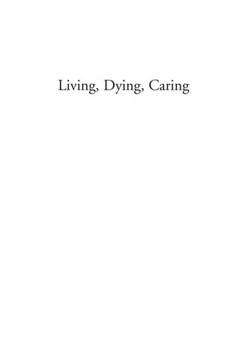 Tapa de Living, dying, caring