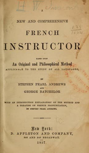 Tapa de A new and comprehensive French instructor ...