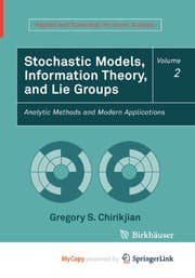 Tapa de Stochastic Models, Information Theory, and Lie Groups, Volume 2