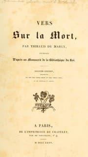 Tapa de Vers sur la mort