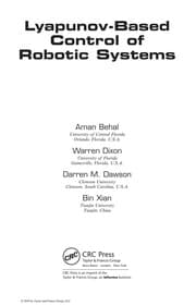 Tapa de Lyapunov-based control of robotic systems