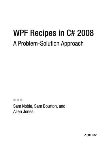 Tapa de WPF recipes in C♯ 2008
