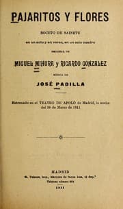 Tapa de Pajaritos y flores